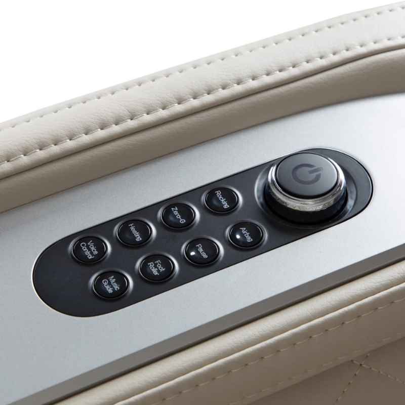 Osaki 4D Helix LE - Electric Chair Massager - Taupe chair  touch control close up view
