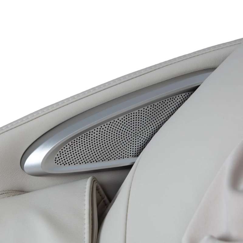 Osaki 4D Helix LE - Electric Chair Massager - Taupe chair  bluetooth speaker close up view