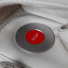 Osaki 4D Helix LE - Electric Chair Massager - Taupe chair stop button close up view