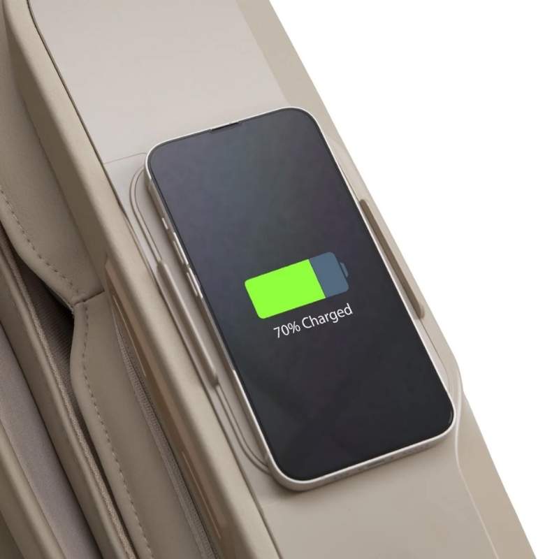 Osaki 4D Maestro LE 2.0 - Electric Chair Massager - Beige chair wireless charging capability top view