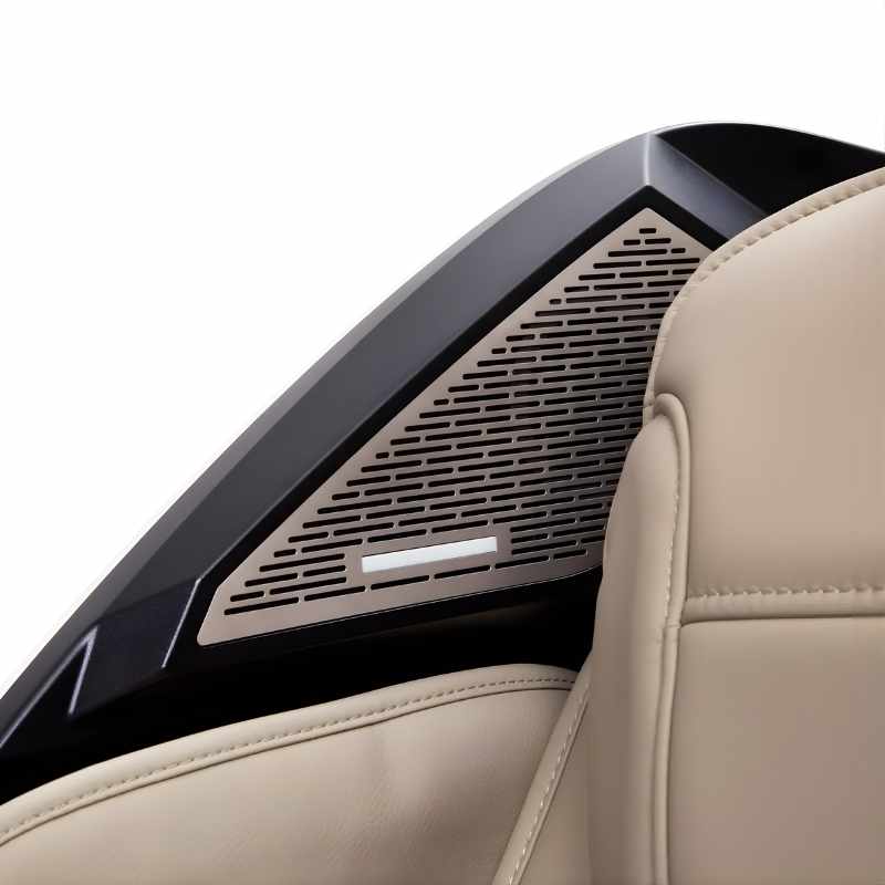 Osaki 4D Maestro LE 2.0 - Electric Chair Massager - Beige chair speaker front view