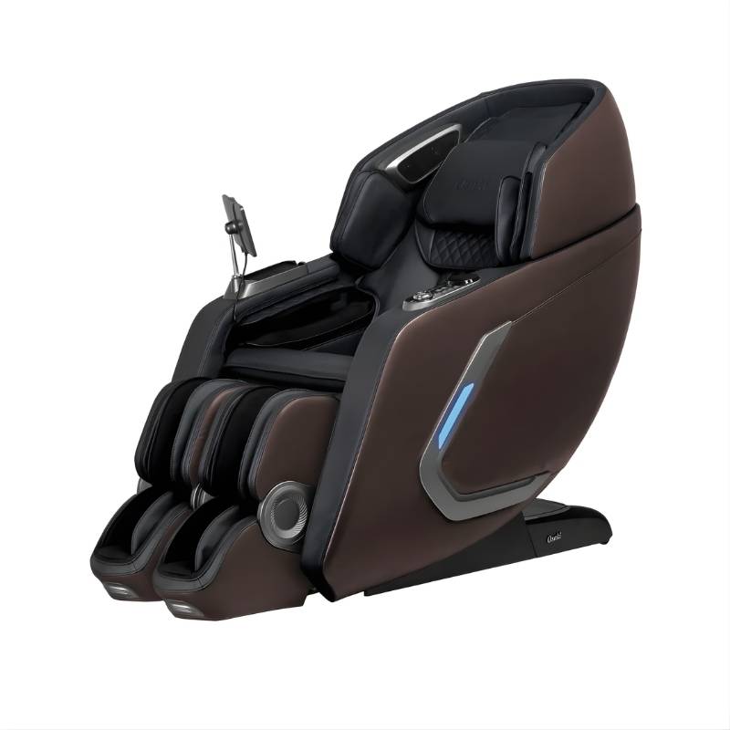 Osaki 4D+3D Bravo Duo Flex - Electric Chair Massager - Brown Left Side View