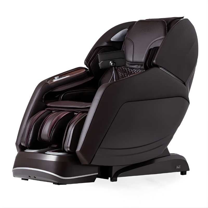 Osaki 4D + 3D Manhattan Duo - Electric Chair Massager - Brown chair left side view 