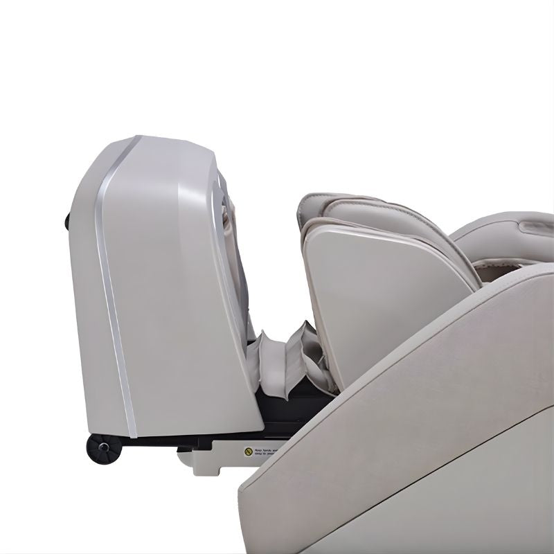 Osaki 4D + 3D Manhattan Duo - Electric Chair Massager - Taupe chair leg room left side view