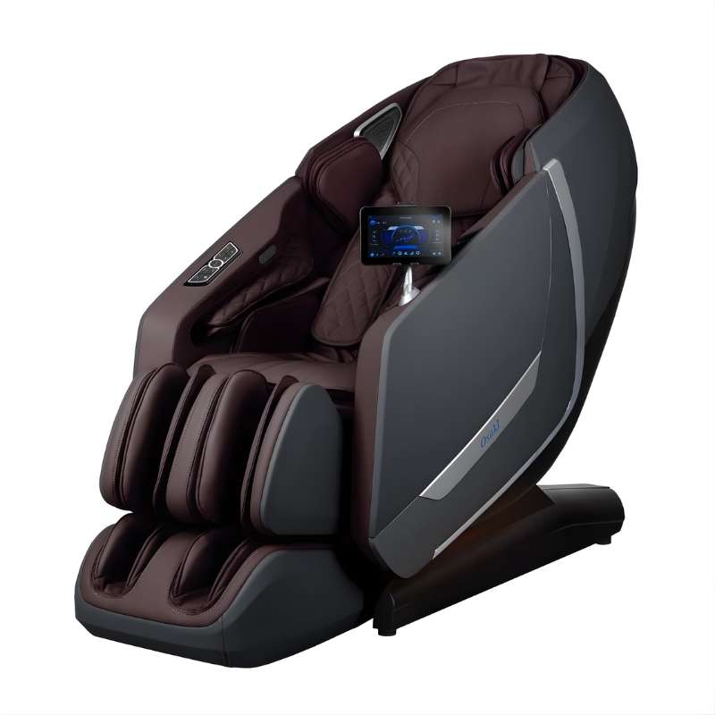 Osaki 5D+4D Kairos Duo - Electric Chair Massager - Brown chair left side view