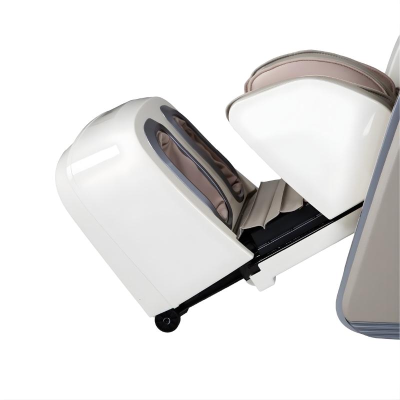 Osaki JP-Nexus 4D - Electric Chair Massager - Taupe chair leg room left side view