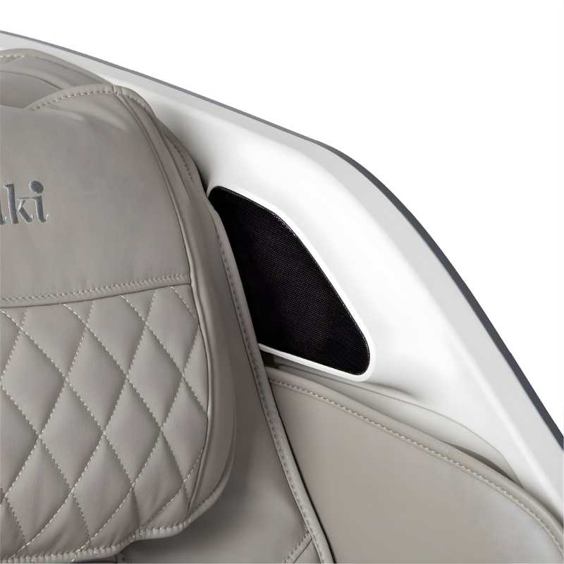 Osaki JP-Nexus 4D - Electric Chair Massager - Taupe chair speaker close up view