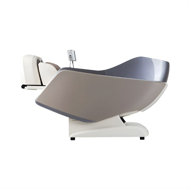 Osaki JP-Nexus 4D - Electric Chair Massager - Taupe chair left side view reclined