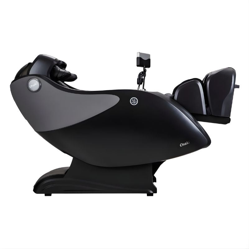 Osaki OP-4D Master - Electric Chair Massager - Black chair right side view reclined