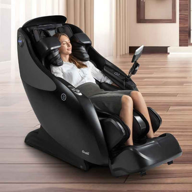 Osaki OP-4D Master - Electric Chair Massager - Woman relaxing in indoor setting