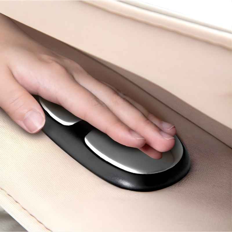 Osaki OS-3D Ai Vito - Electric Chair Massager - Taupe chair touch control close up view