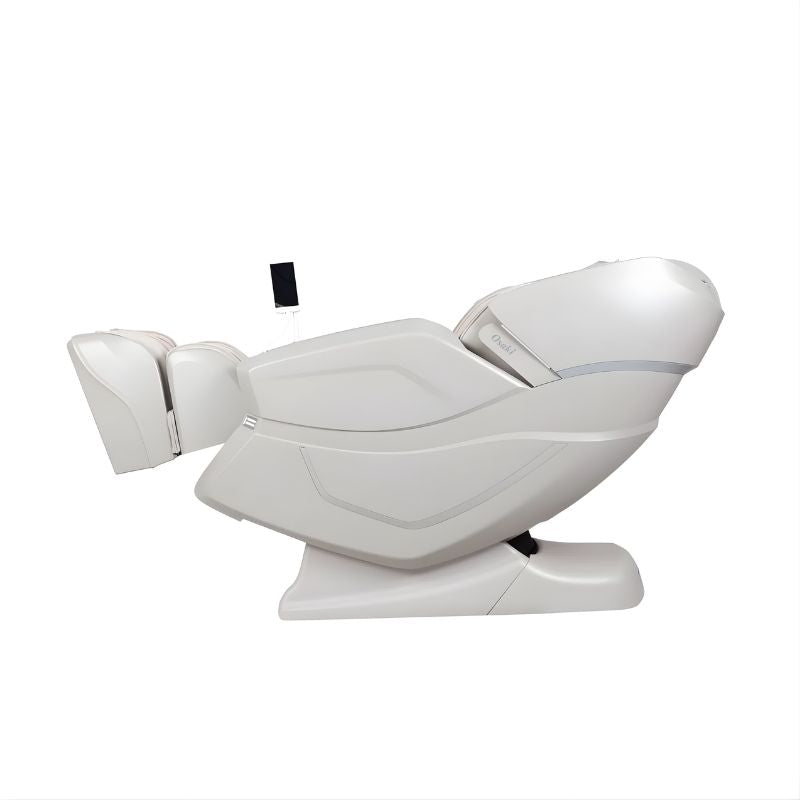 Osaki OS-3D Ai Vito - Electric Chair Massager - Taupe chair left side view reclined