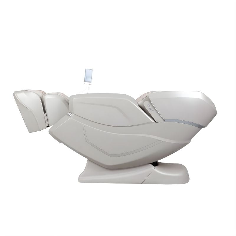 Osaki OS-3D Ai Vito - Electric Chair Massager - Taupe chair left side view second reclined