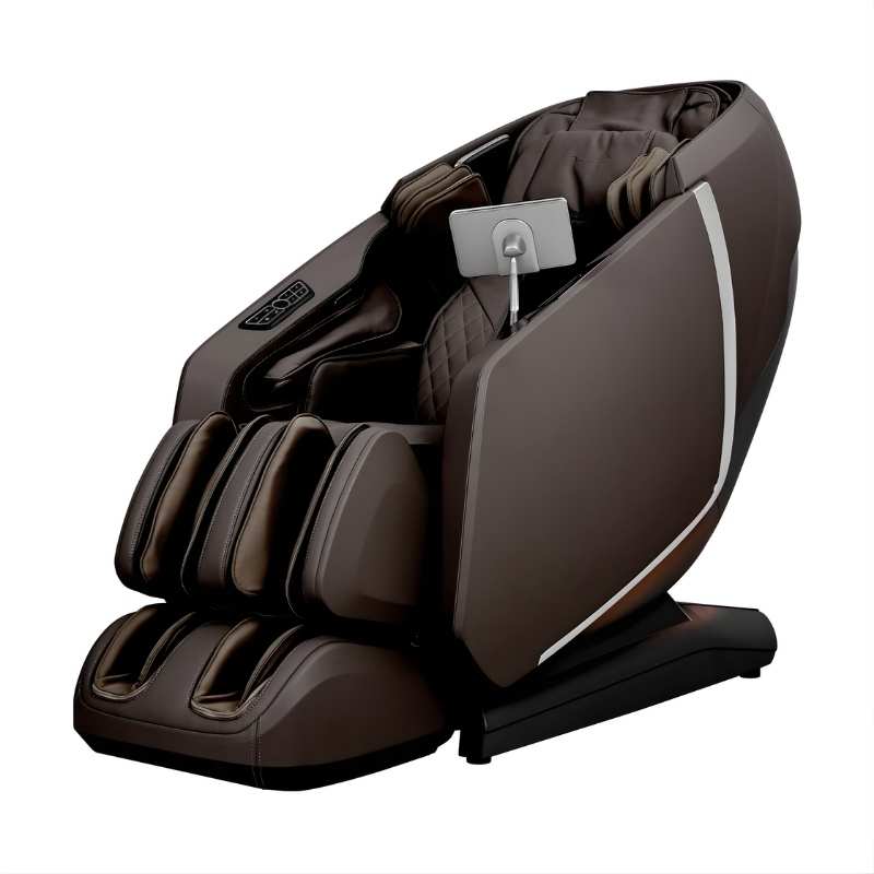 Osaki OS-Highpointe 4D - Electric Chair Massager - Dark brown chair left side view 