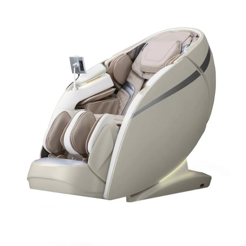 Osaki OS-Pro 4D+3D DuoMax - Electric Chair Massager - Taupe chair left side view