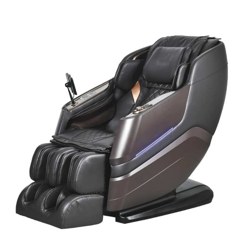 Osaki Titan TP-Epic 4D - Electric Chair Massager - Brown chair left side view
