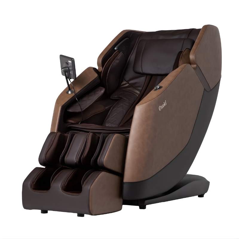 Osaki Ziva - Electric Chair Massager - Brown chair left side view