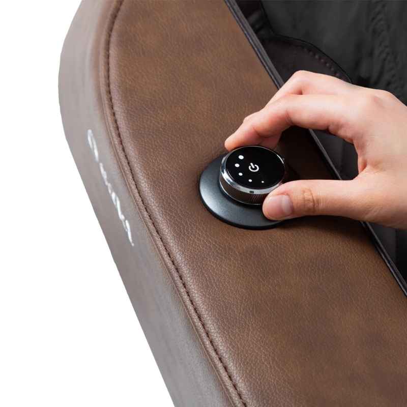 Osaki Ziva - Electric Chair Massager - Brown chair touch control top view