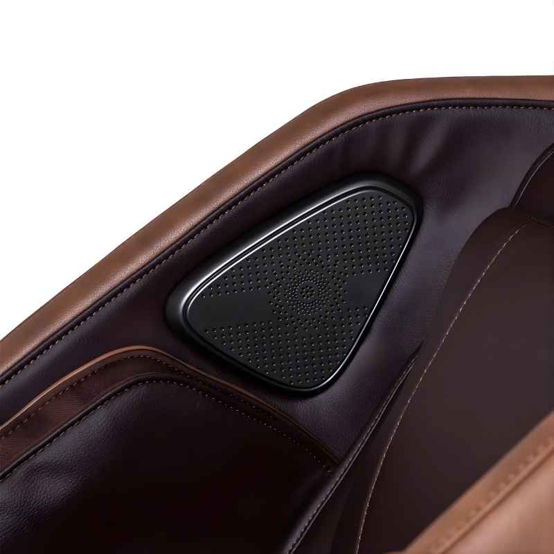 Osaki Ziva - Electric Chair Massager - Brown chair speaker front view