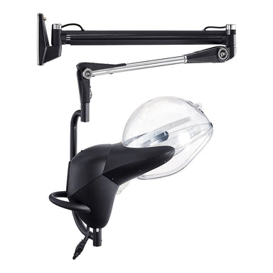 Professional stylist using DIR ION anion hair steamer for deep conditioning treatment