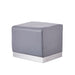 Square foot compartments on steel frame base of massage shampoo backwash unit
