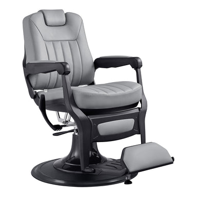 DIR Artura Modern Barber Chair - Gray and black barber chair on a white background