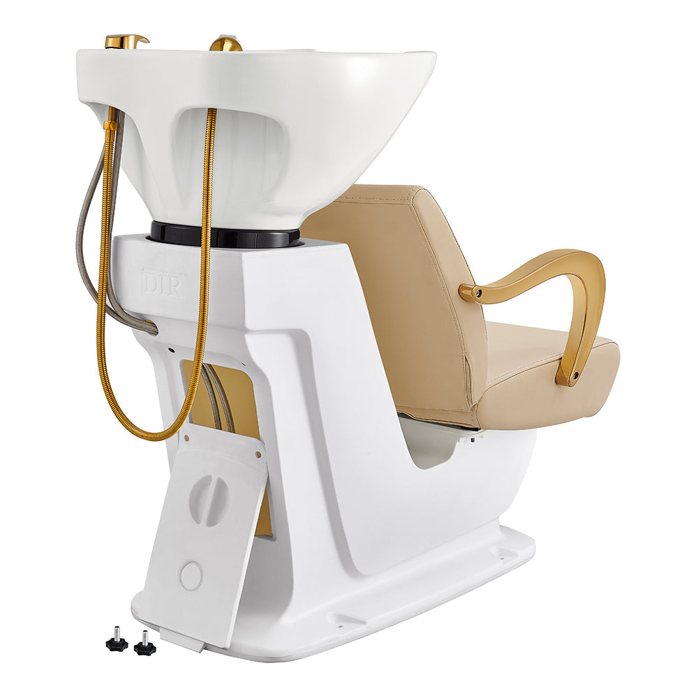 DIR Beckman Gold Shampoo Chair with Adjustable Seat