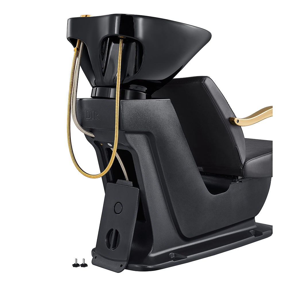 DIR Beckman Gold Shampoo Chair with Adjustable Seat
