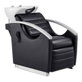 DIR Bella V Recline Massage Salon Shampoo Station - Black / Sink-White / Sink Support-White