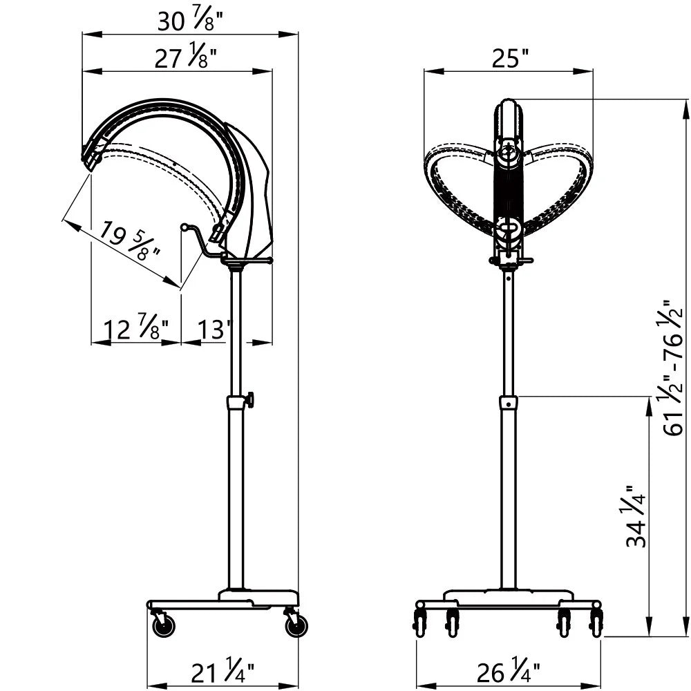 DIR Damita Free Standing Mobile Salon Hair Processor