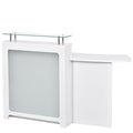 DIR Gattino Modern Reception Desk ADA approved with LED Lighting - White