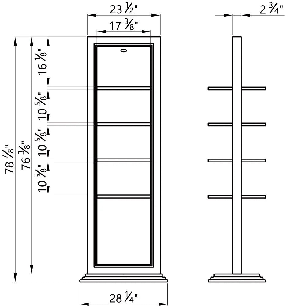 DIR Gondola Double - Free Standing Retail Display Shelf
