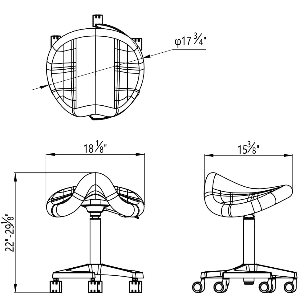 DIR Harmony Saddle Stool Chair