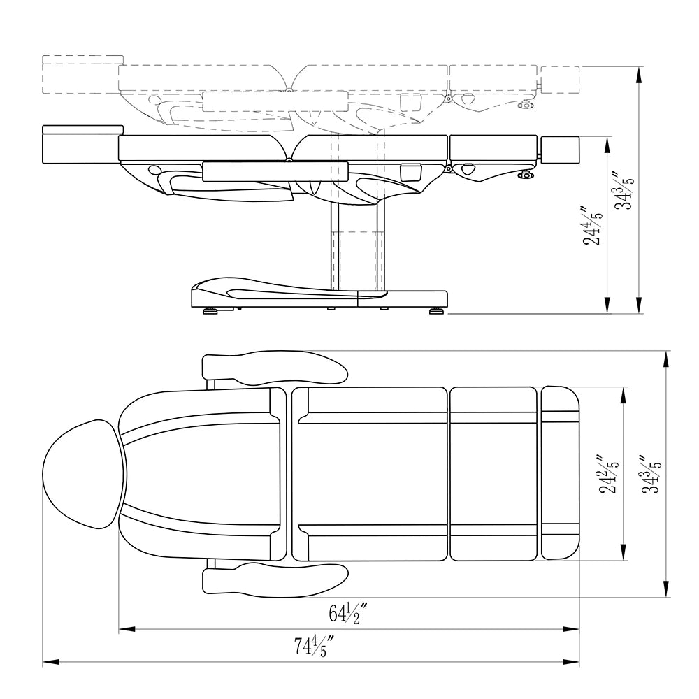 DIR Ink 3-Motors Medical Spa Chair