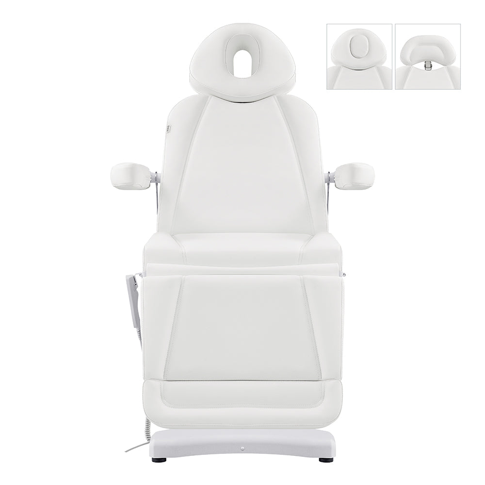 DIR Pavo Electric Treatment Table reclined side view — White
