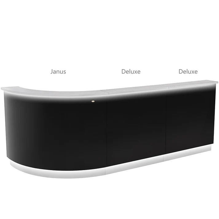 DIR  Janus Combination - LED Illuminated Curved Reception Desk