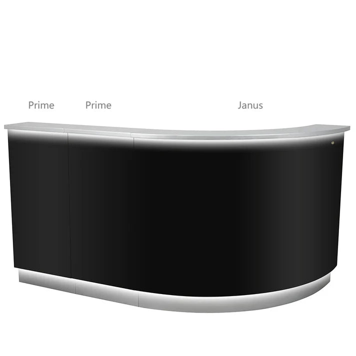 DIR  Janus Combination - LED Illuminated Curved Reception Desk