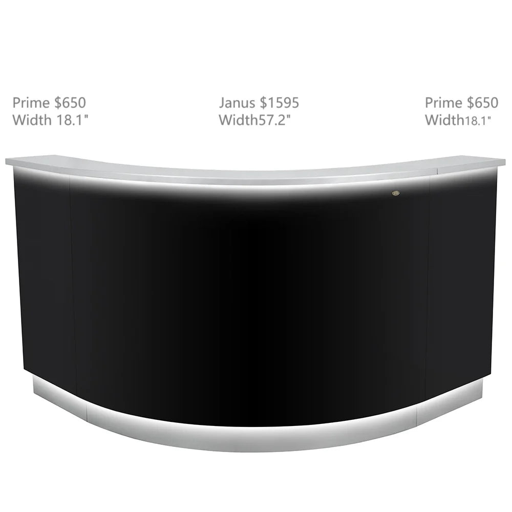 DIR  Janus Combination - LED Illuminated Curved Reception Desk