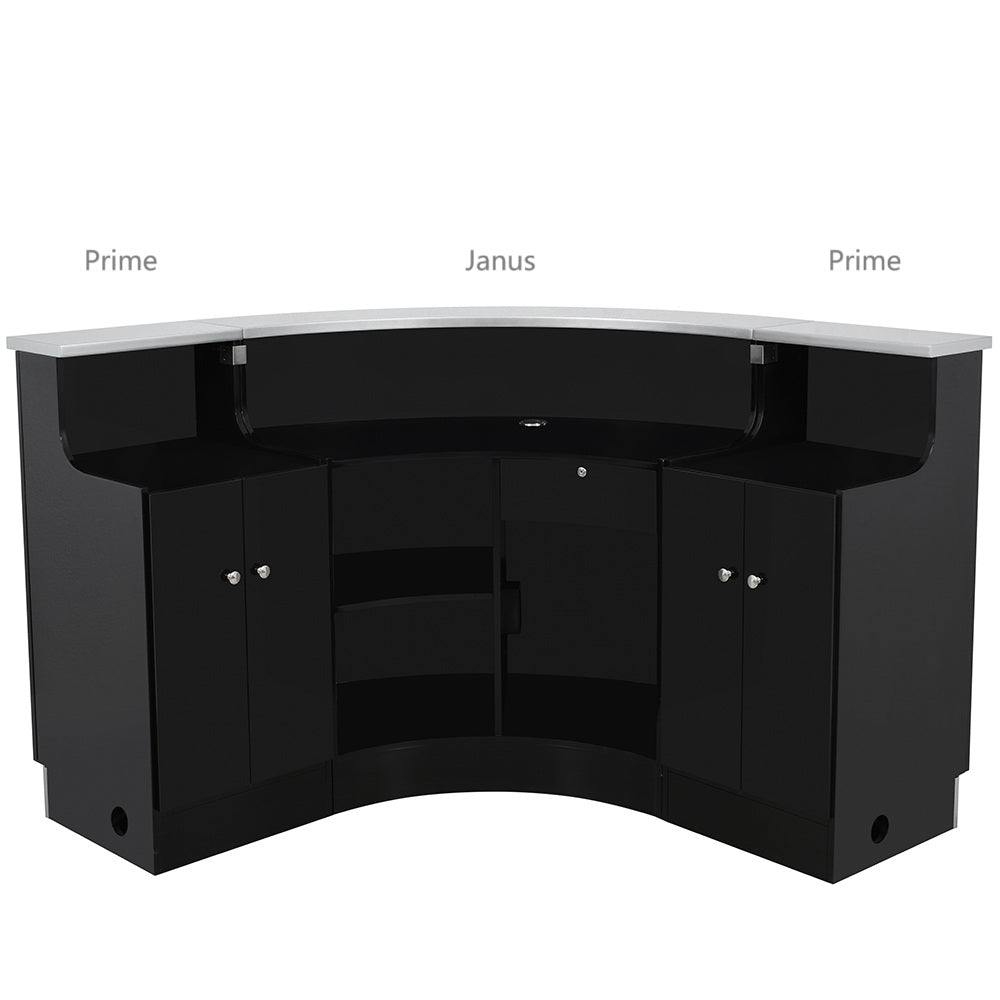 DIR Janus Combination - LED Illuminated Curved Reception Desk