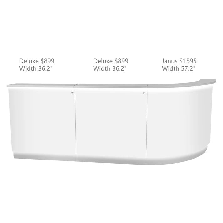 DIR  Janus Combination - LED Illuminated Curved Reception Desk