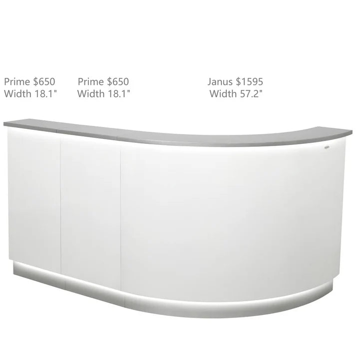 DIR  Janus Combination - LED Illuminated Curved Reception Desk