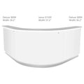 DIR  Janus Combination - LED Illuminated Curved Reception Desk - White & silver