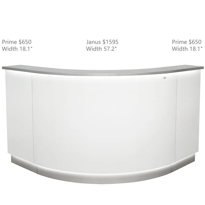 DIR  Janus Combination - LED Illuminated Curved Reception Desk