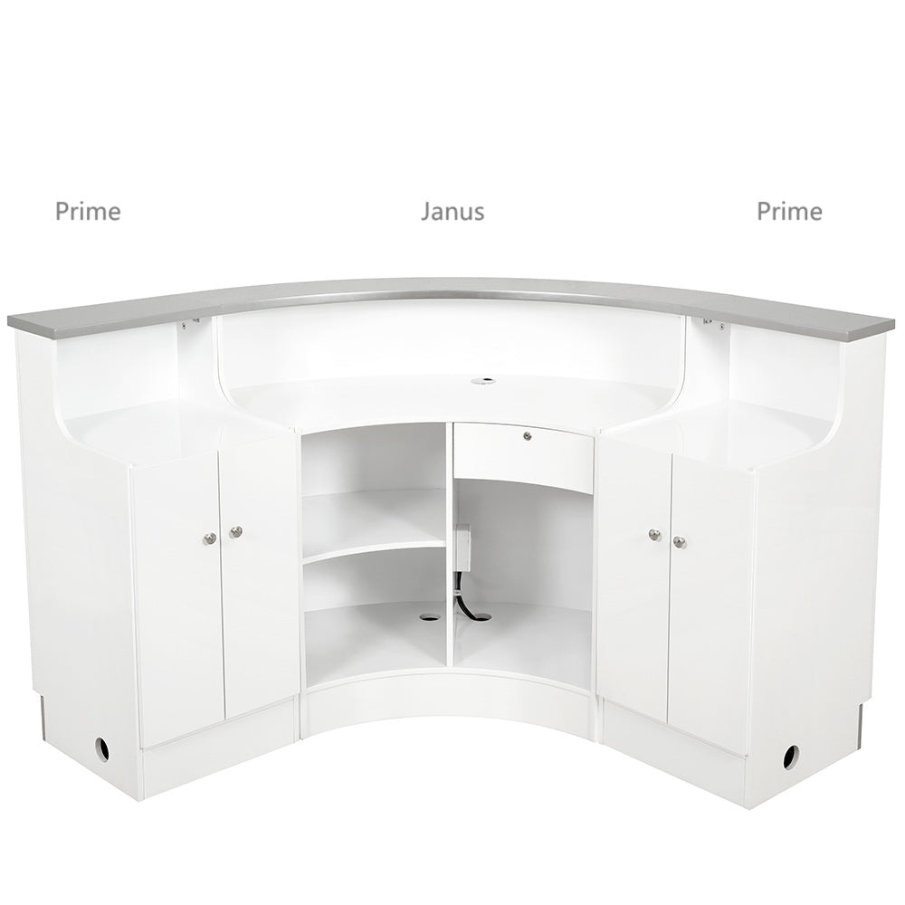 DIR Janus Combination - LED Illuminated Curved Reception Desk