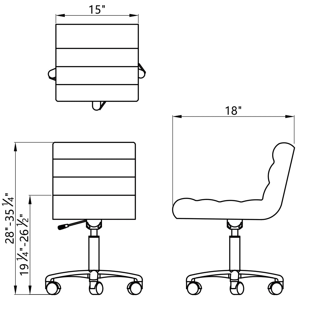 DIR Jockey Rolling Stool Chair
