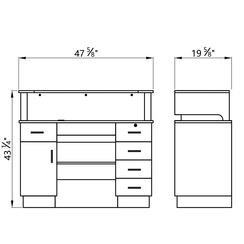 DIR Langara LED Modern Reception Desk