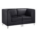 DIR Magic Cubo Waiting Room Chairs - 2 Seats - Black