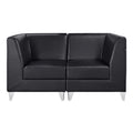 DIR Magic Cubo Waiting Room Chairs - 2 Seats - Black