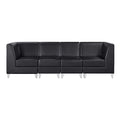 DIR Magic Cubo Waiting Room Couch - 4 Seats - Black
