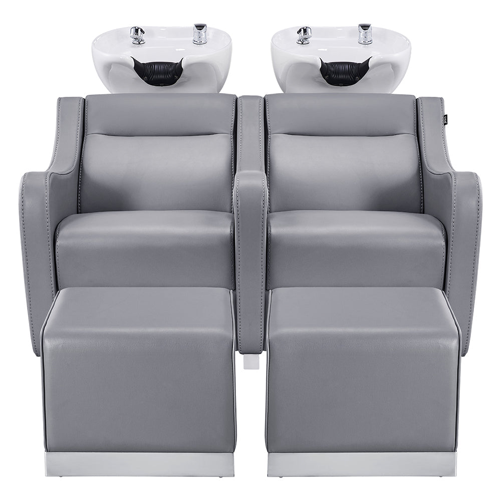 DIR Majestic Double Seats Shampoo Chair – Space-Saving Salon Solution